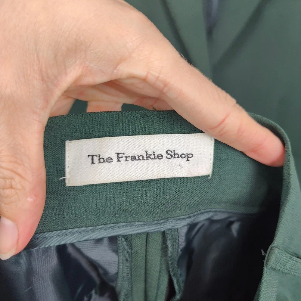 The Frankie Shop Bea Blazer Pants Suit Set Womens‎ XS Green Minimalist Modern